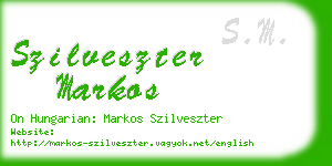 szilveszter markos business card